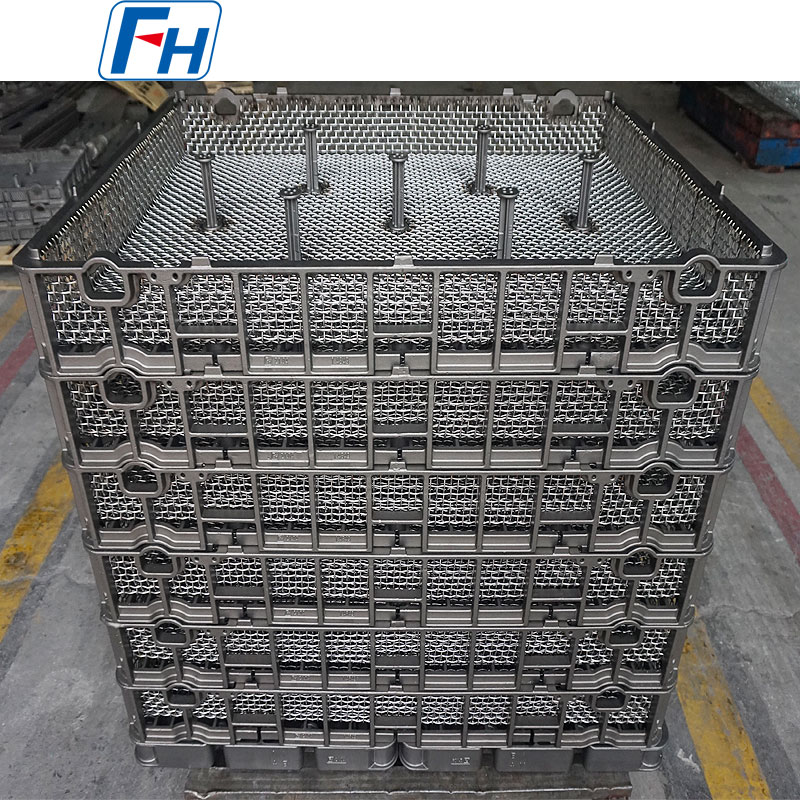 Customized Precision Cast Heat Treatment Material Basket Frame Tray Fixtures