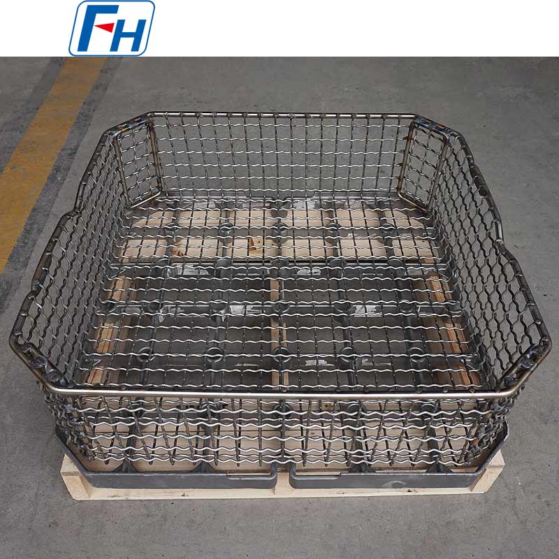 FH® Versatile Welded Heat Treatment Mesh Basket for Automotive, Aerospace & Heavy Industry