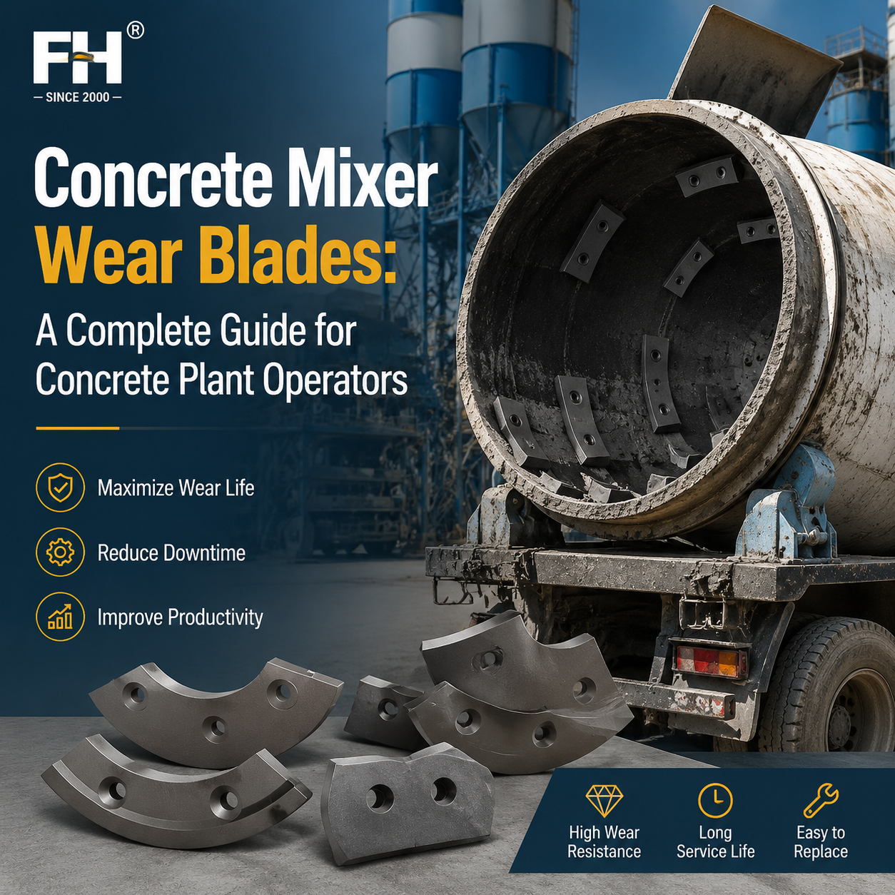 Concrete Mixer Wear Blades: A Complete Guide for Concrete Plant Operators