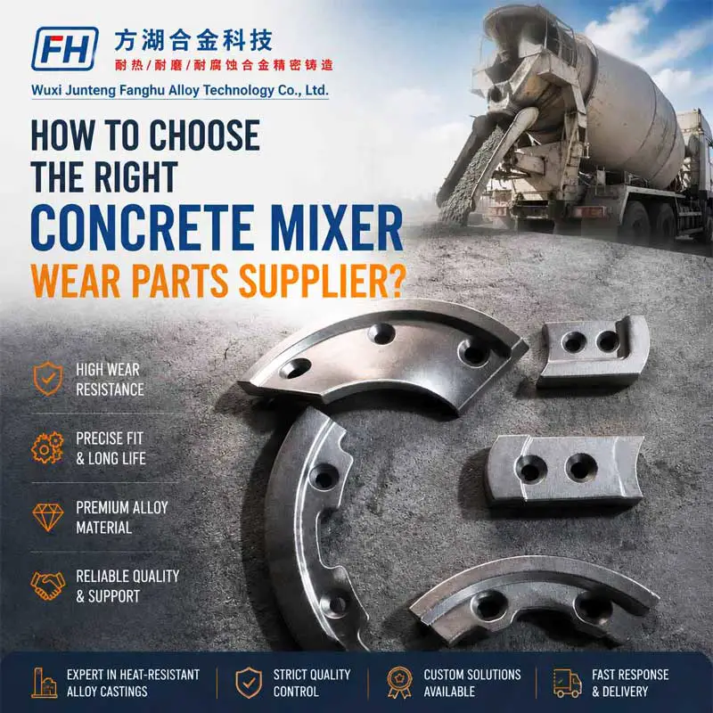 How to Choose the Right Concrete Mixer Wear Parts Supplier?