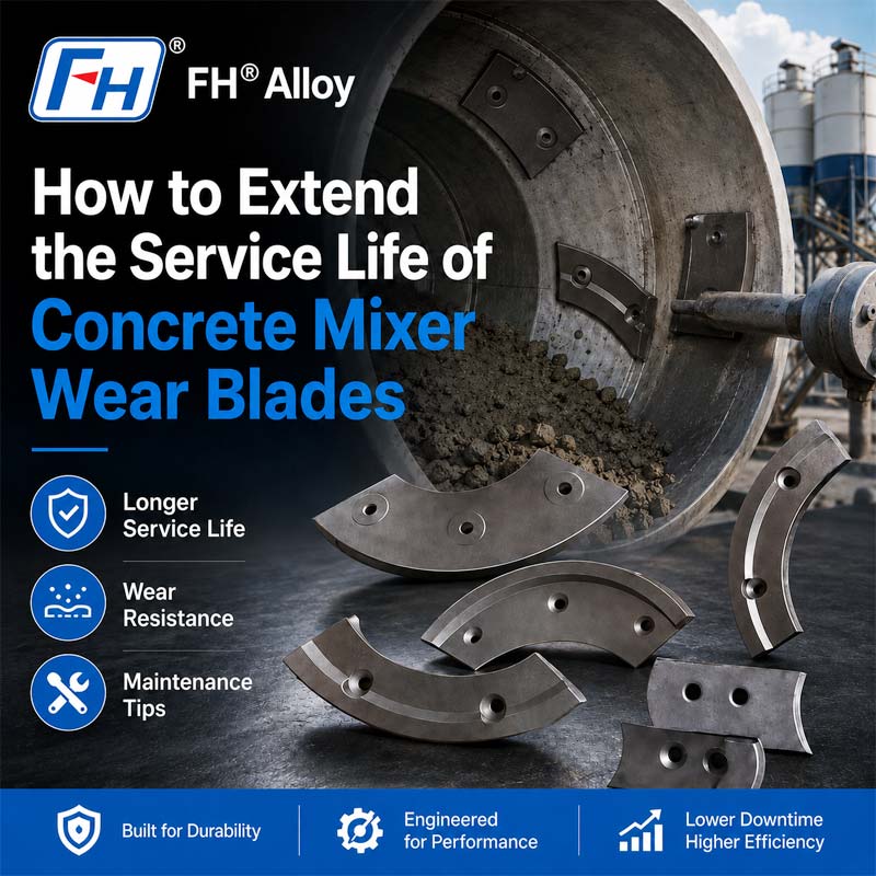 How to Extend the Service Life of Concrete Mixer Wear Blades