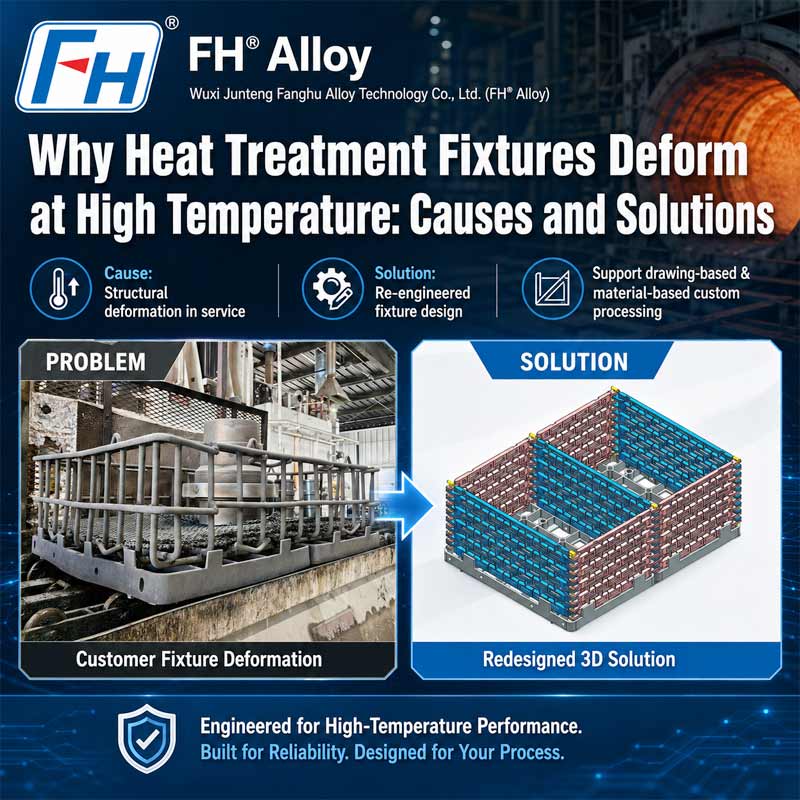 Why Heat Treatment Fixtures Deform at High Temperature: Causes and Solutions